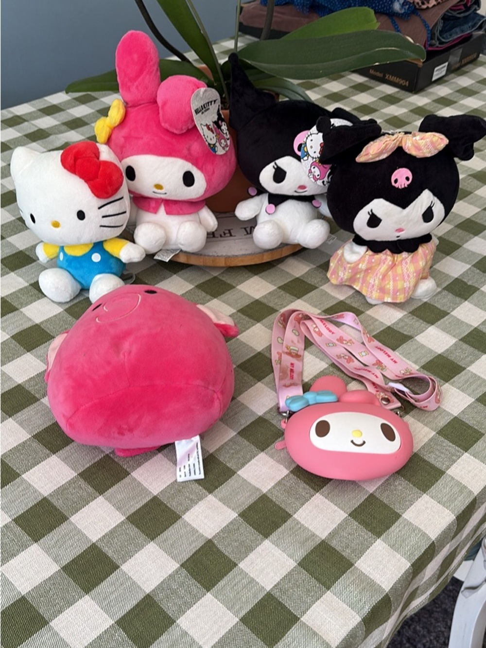 Sanrio Plush Assortment Set with Pink My Melody Crossbody Coin Purse